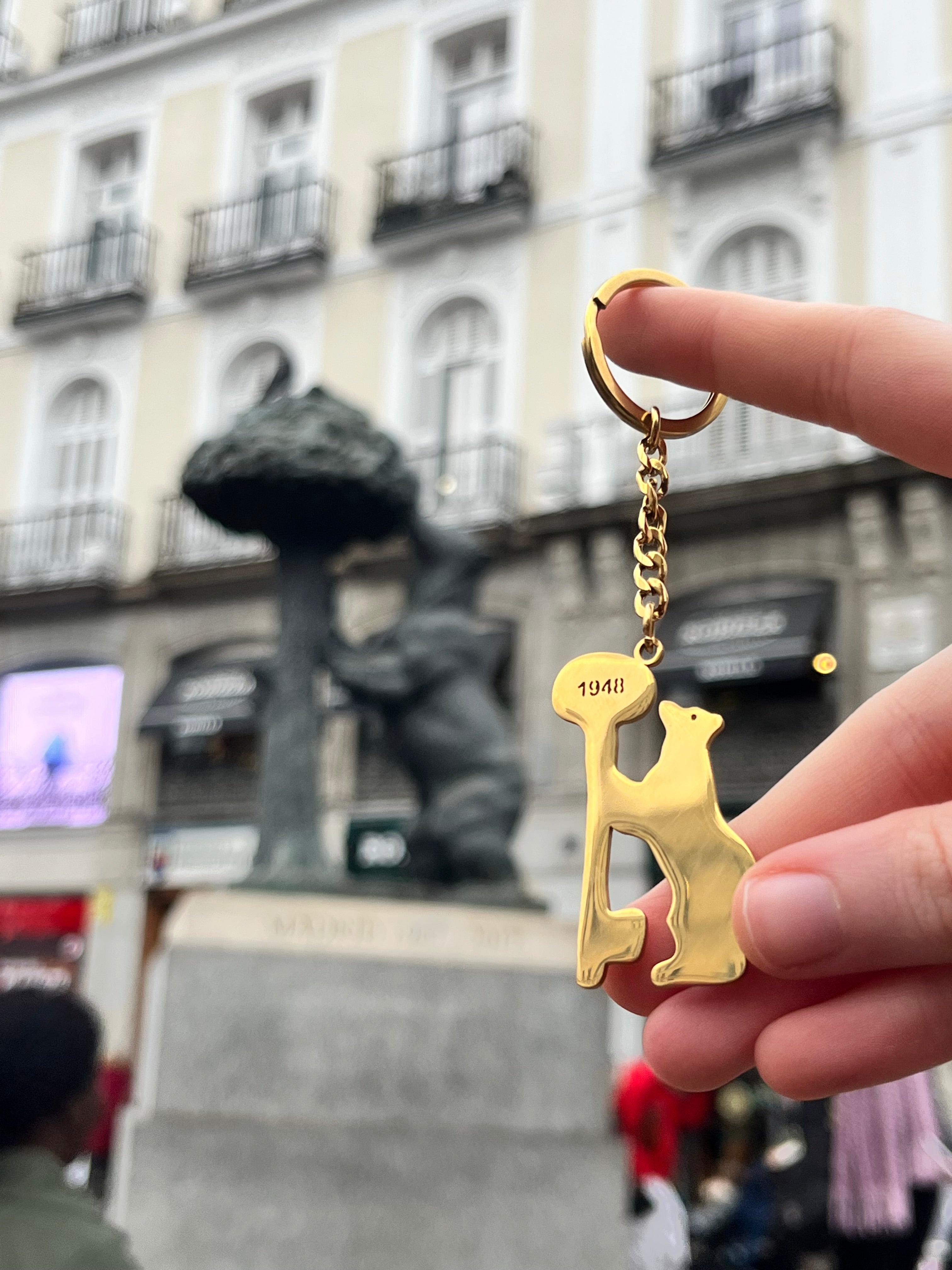 Keychain Madrid with Palestine